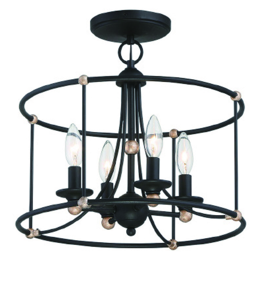 WESTCHESTER COUNTY - 4 LIGHT SEMI FLUSH